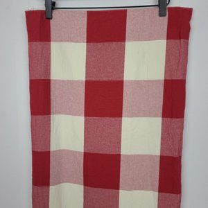 Cream Red Buffalo Plaid Holiday Christmas 8 Foot Table Runner